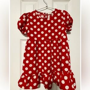 Halloween Toddler girl Minnie Mouse dress 3T-4T ｜ polka dot red dress ｜